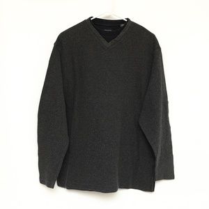 Haggar Men's Large Sweater - Green / Black